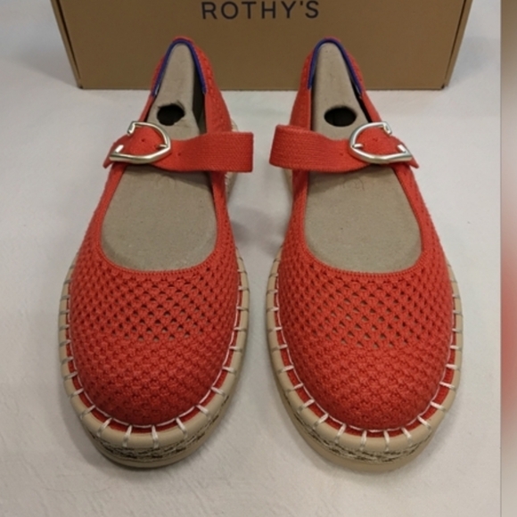 Rothy's Shoes - Rothy’s TheEspadrille Mary Jane in Red Hot